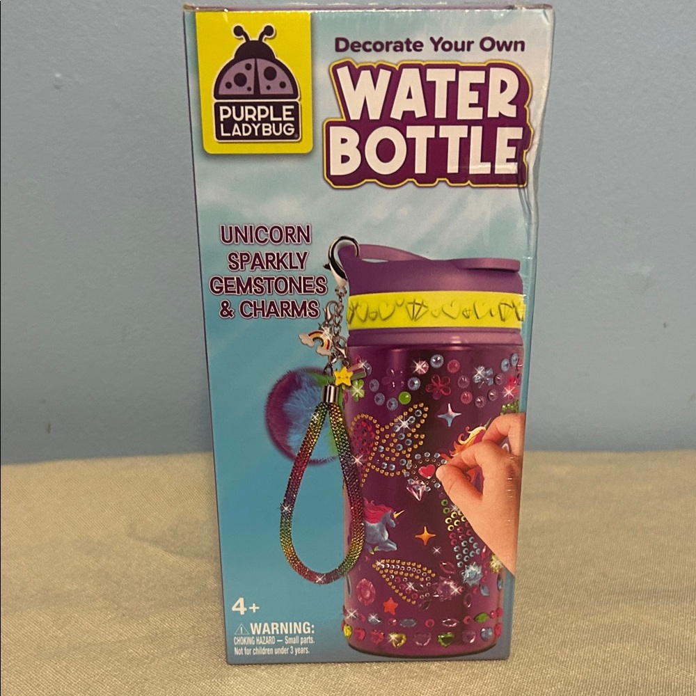 Purple Ladybug Decorate Your Own Water Bottle